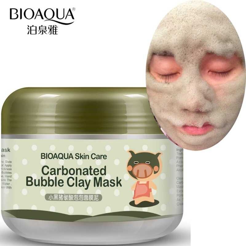 ماسک حبابی کربن مغذی و پاک کننده عمیق پوست بیواکوا BIOAQUA Carbonated Bubble Mask